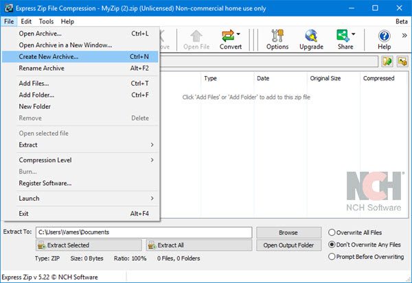 express zip file compression software 2.40 code